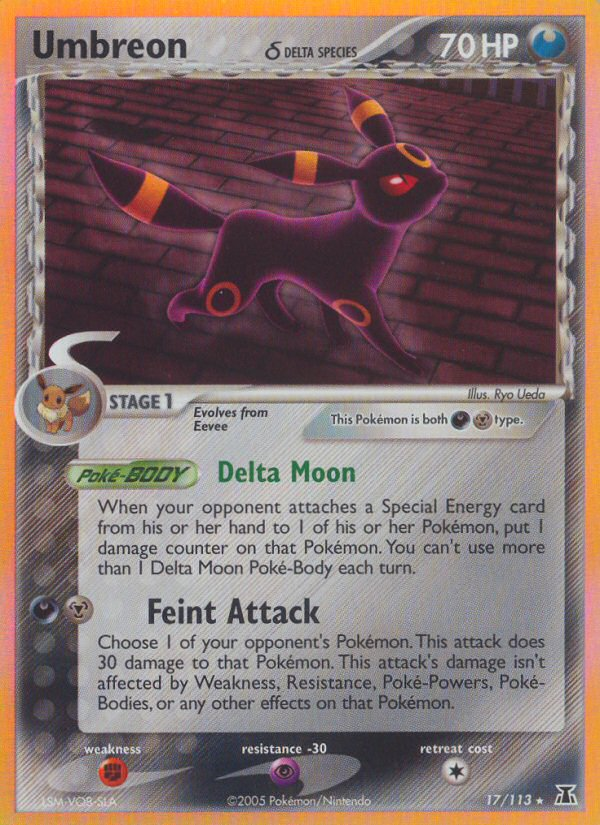 Umbreon (17/113) (Delta Species) [EX: Delta Species] | Exor Games Truro