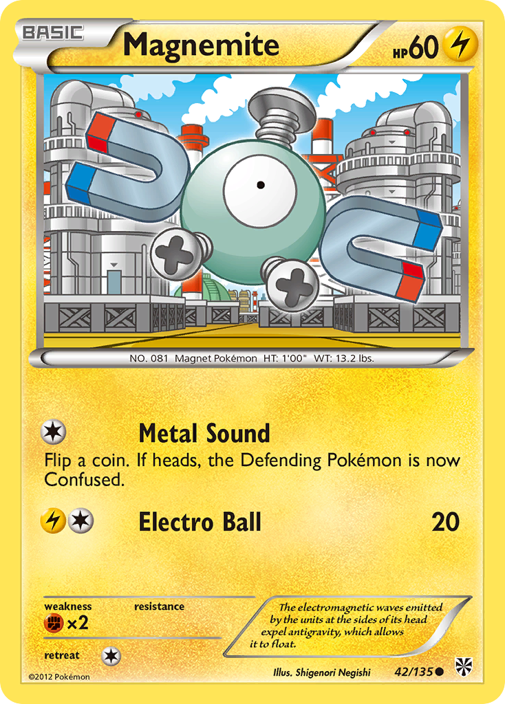 Magnemite (42/135) [Black & White: Plasma Storm] | Exor Games Truro