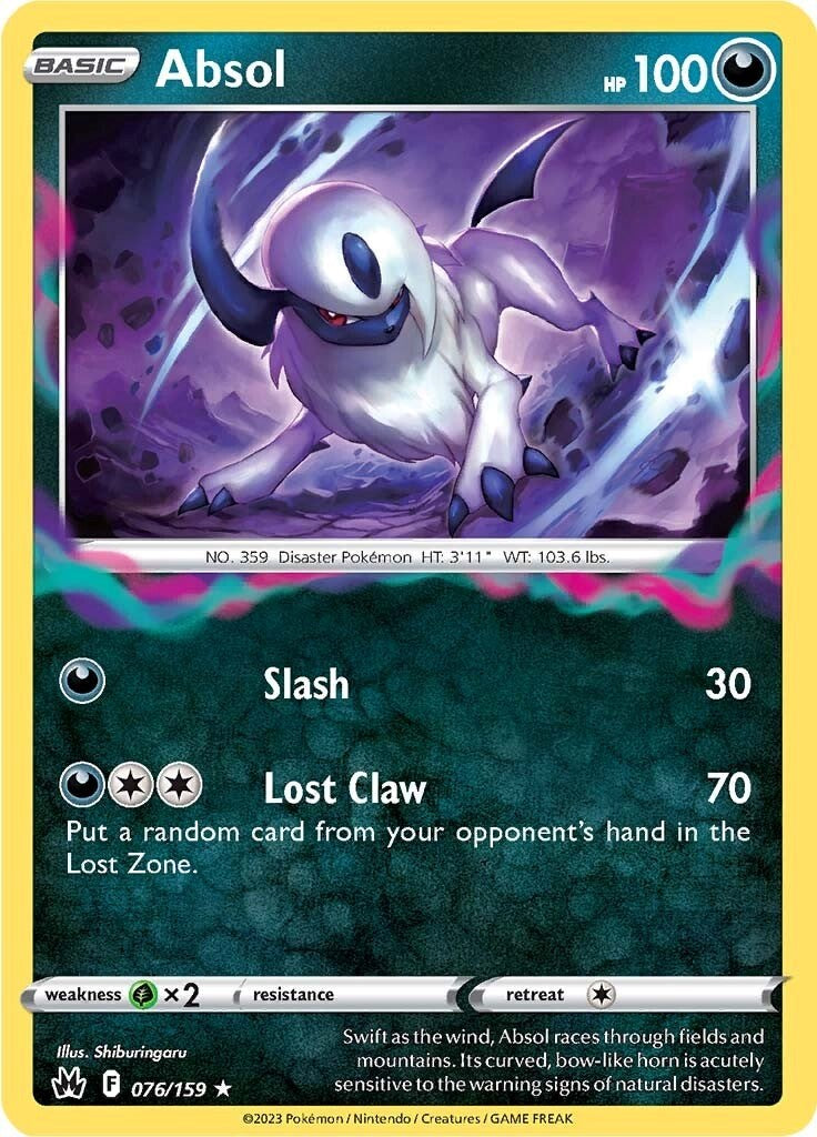 Absol (076/159) [Sword & Shield: Crown Zenith] | Exor Games Truro