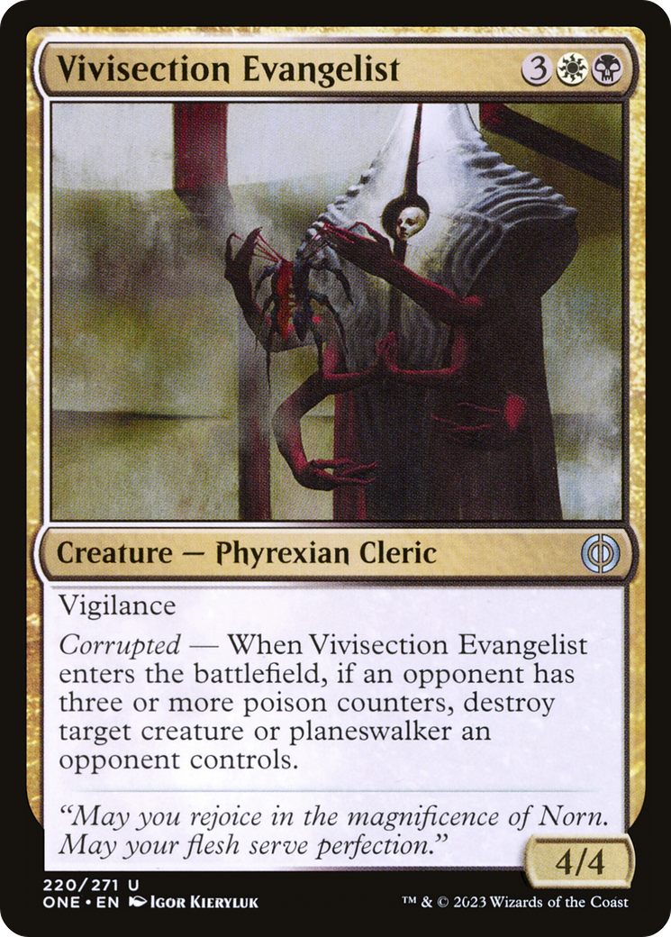 Vivisection Evangelist [Phyrexia: All Will Be One] | Exor Games Truro