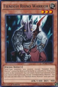 Fiendish Rhino Warrior [BOSH-EN091] Rare | Exor Games Truro