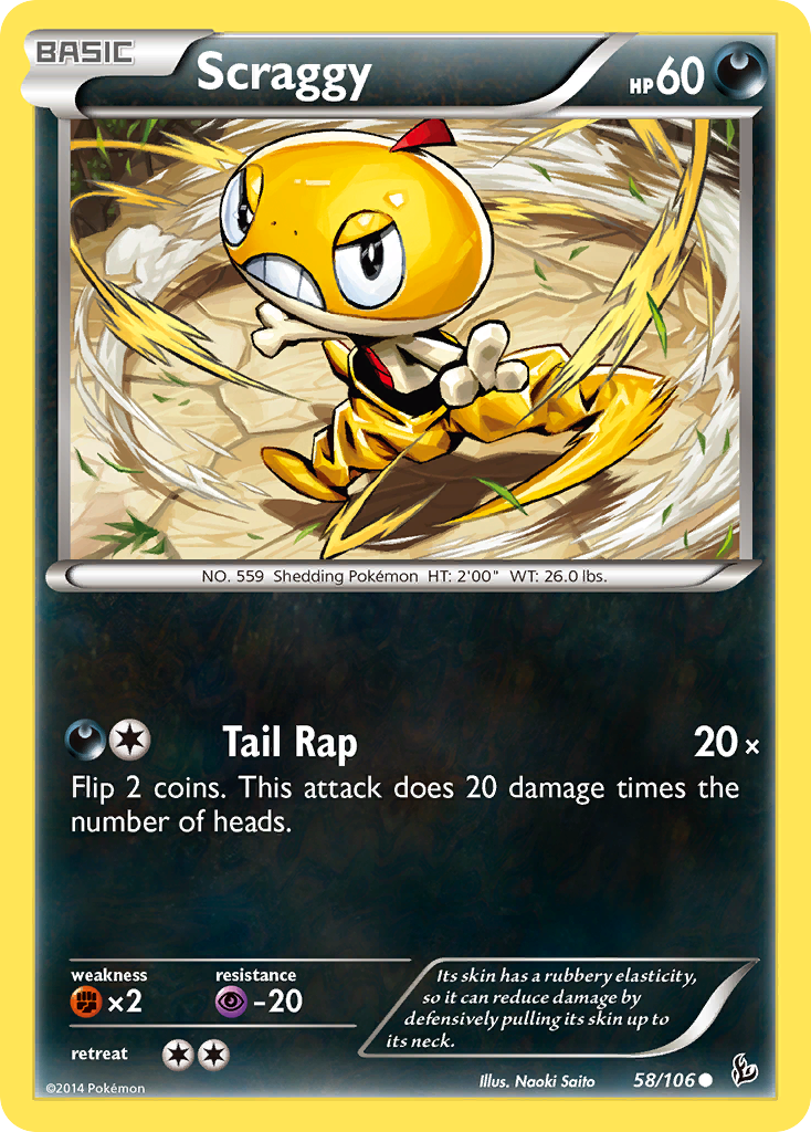 Scraggy (58/106) [XY: Flashfire] | Exor Games Truro