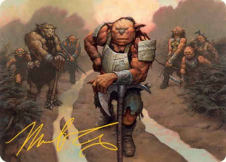 Hobgoblin Bandit Lord Art Card (Gold-Stamped Signature) [Dungeons & Dragons: Adventures in the Forgotten Realms Art Series] | Exor Games Truro