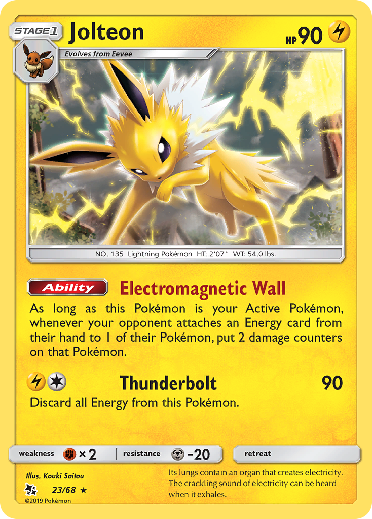 Jolteon (23/68) [Sun & Moon: Hidden Fates] | Exor Games Truro