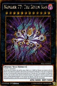 Number 77: The Seven Sins [PGL3-EN011] Gold Secret Rare | Exor Games Truro