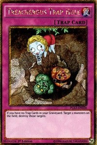 Treacherous Trap Hole [PGL3-EN036] Gold Secret Rare | Exor Games Truro