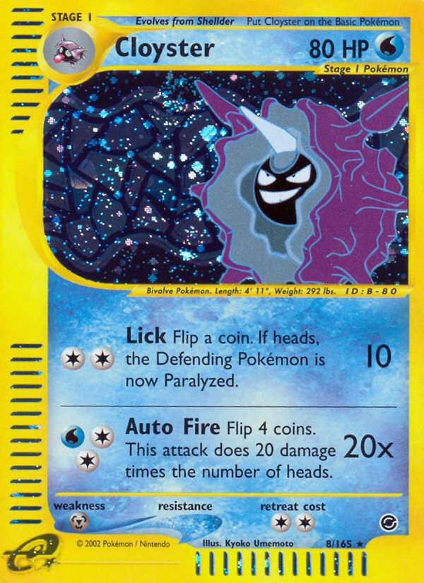 Cloyster (8/165) [Expedition: Base Set] | Exor Games Truro