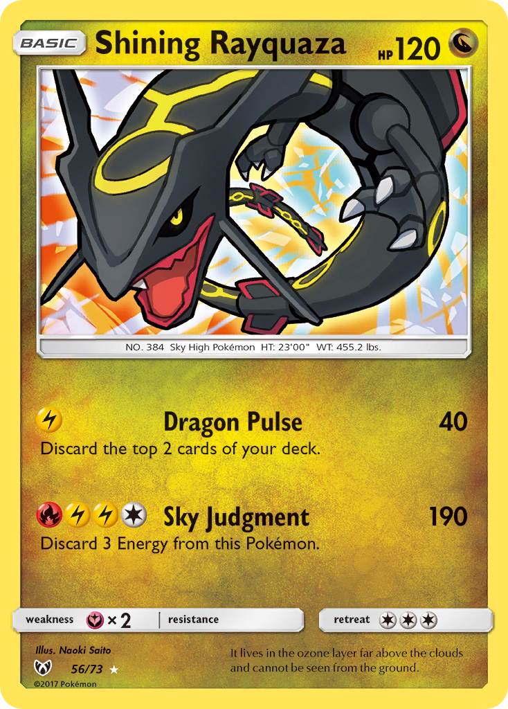 Shining Rayquaza (56/73) [Sun & Moon: Shining Legends] | Exor Games Truro