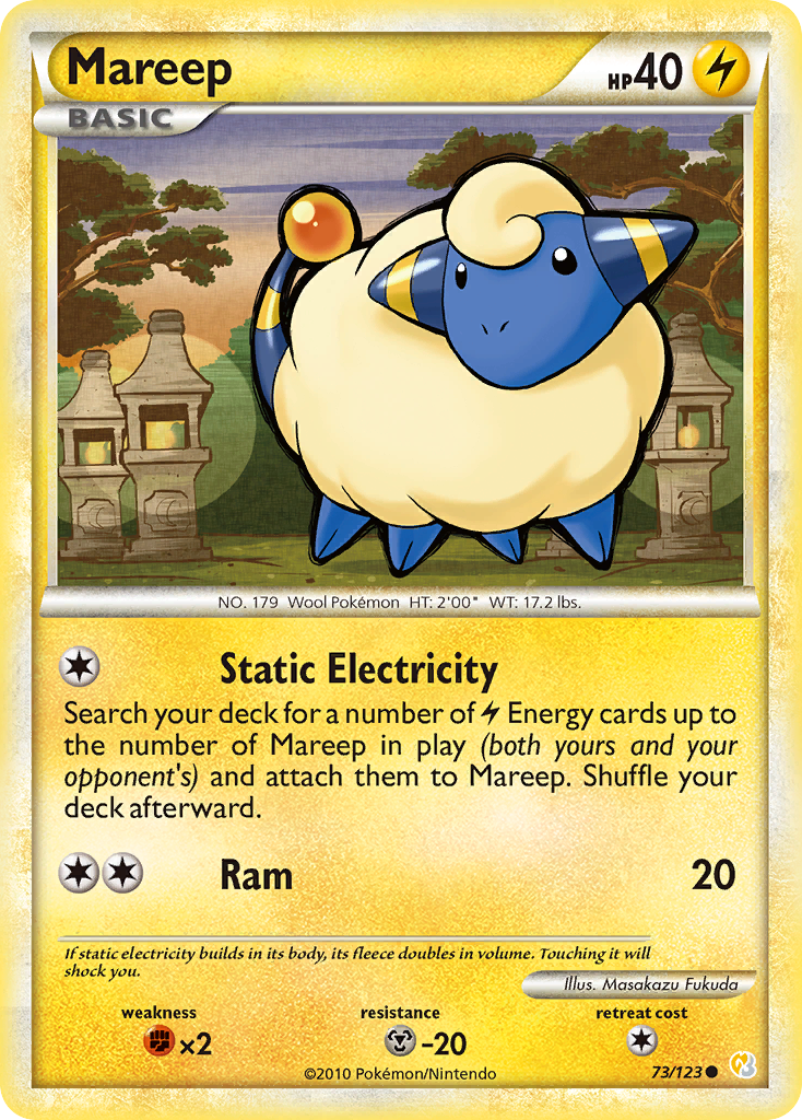 Mareep (73/123) [HeartGold & SoulSilver: Base Set] | Exor Games Truro