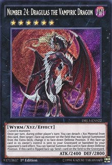 Number 24: Dragulas the Vampiric Dragon [DRL3-EN022] Secret Rare | Exor Games Truro