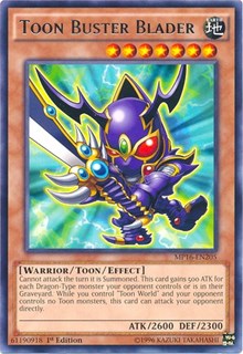 Toon Buster Blader [MP16-EN205] Rare | Exor Games Truro