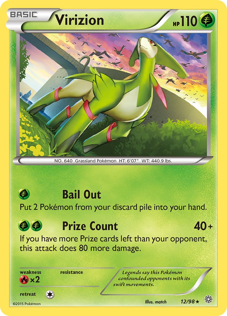 Virizion (12/98) (Theme Deck Exclusive) [XY: Ancient Origins] | Exor Games Truro