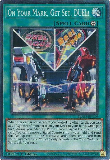 On Your Mark, Get Set, DUEL! [MAZE-EN016] Collector's Rare | Exor Games Truro