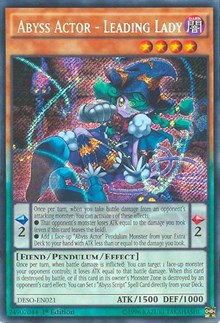 Abyss Actor - Leading Lady [DESO-EN021] Secret Rare | Exor Games Truro