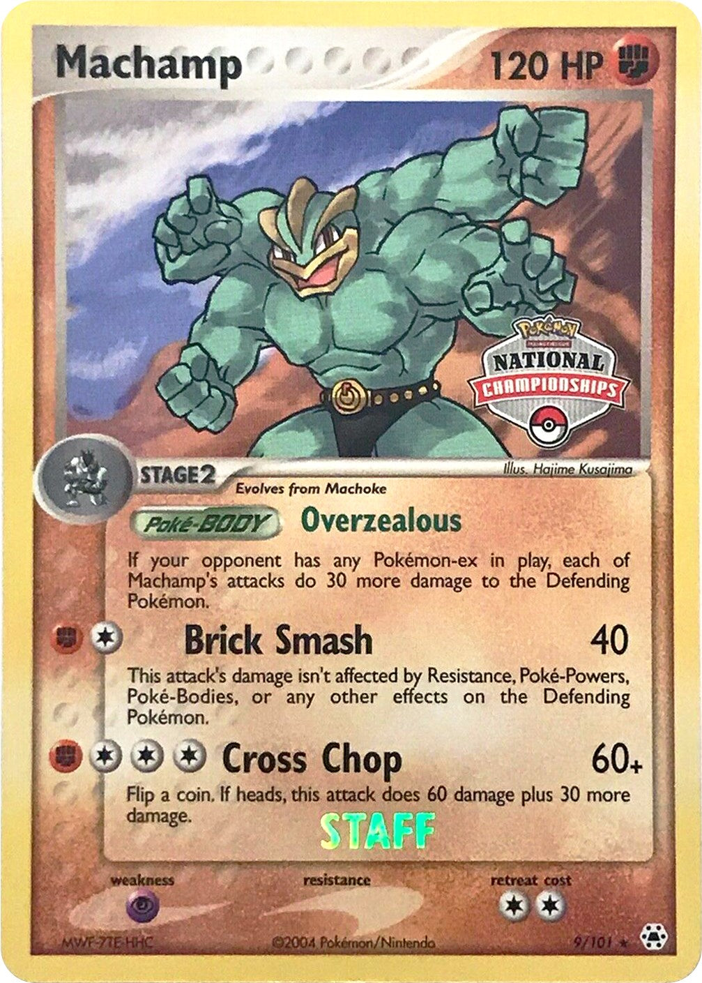 Machamp (9/101) (National Championships Promo) (Staff) [EX: Hidden Legends] | Exor Games Truro