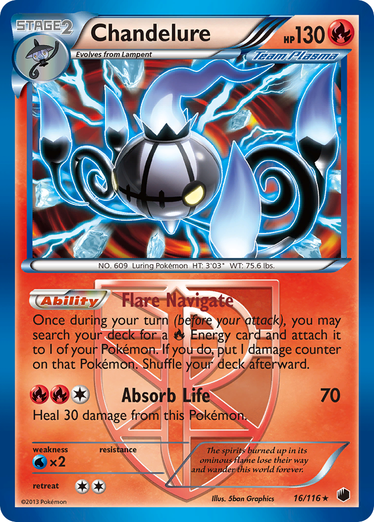 Chandelure (16/116) [Black & White: Plasma Freeze] | Exor Games Truro