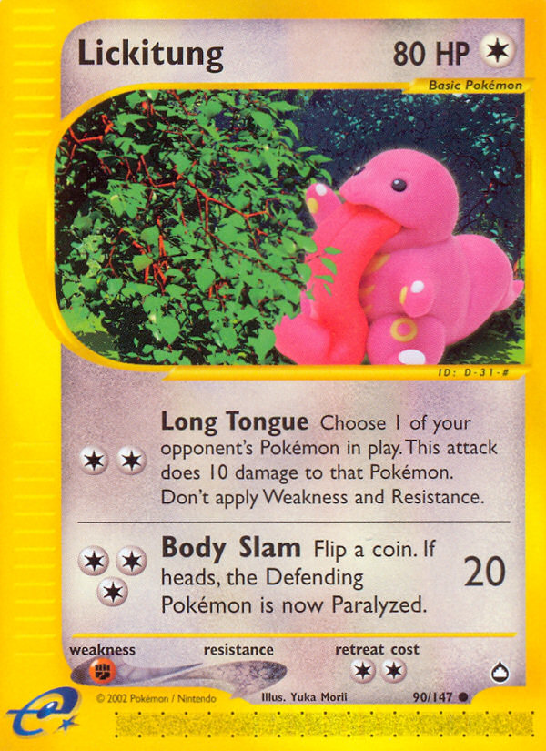 Lickitung (90/147) [Aquapolis] | Exor Games Truro