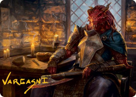 Jaded Sell-Sword Art Card (Gold-Stamped Signature) [Dungeons & Dragons: Adventures in the Forgotten Realms Art Series] | Exor Games Truro