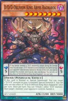 D/D/D Oblivion King Abyss Ragnarok (Starfoil) [SP17-EN029] Starfoil Rare | Exor Games Truro