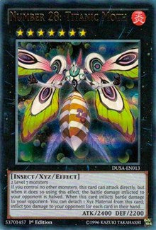 Number 28: Titanic Moth [DUSA-EN013] Ultra Rare | Exor Games Truro