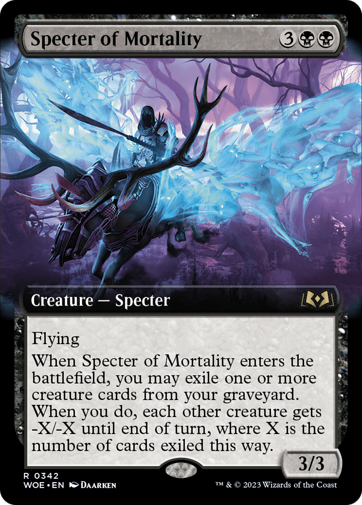 Specter of Mortality (Extended Art) [Wilds of Eldraine] | Exor Games Truro