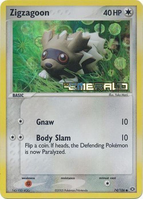 Zigzagoon (74/106) (Stamped) [EX: Emerald] | Exor Games Truro