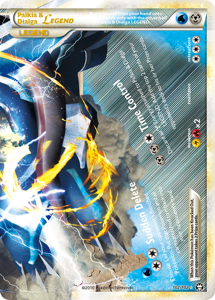 Palkia & Dialga LEGEND (102/102) [HeartGold & SoulSilver: Triumphant] | Exor Games Truro