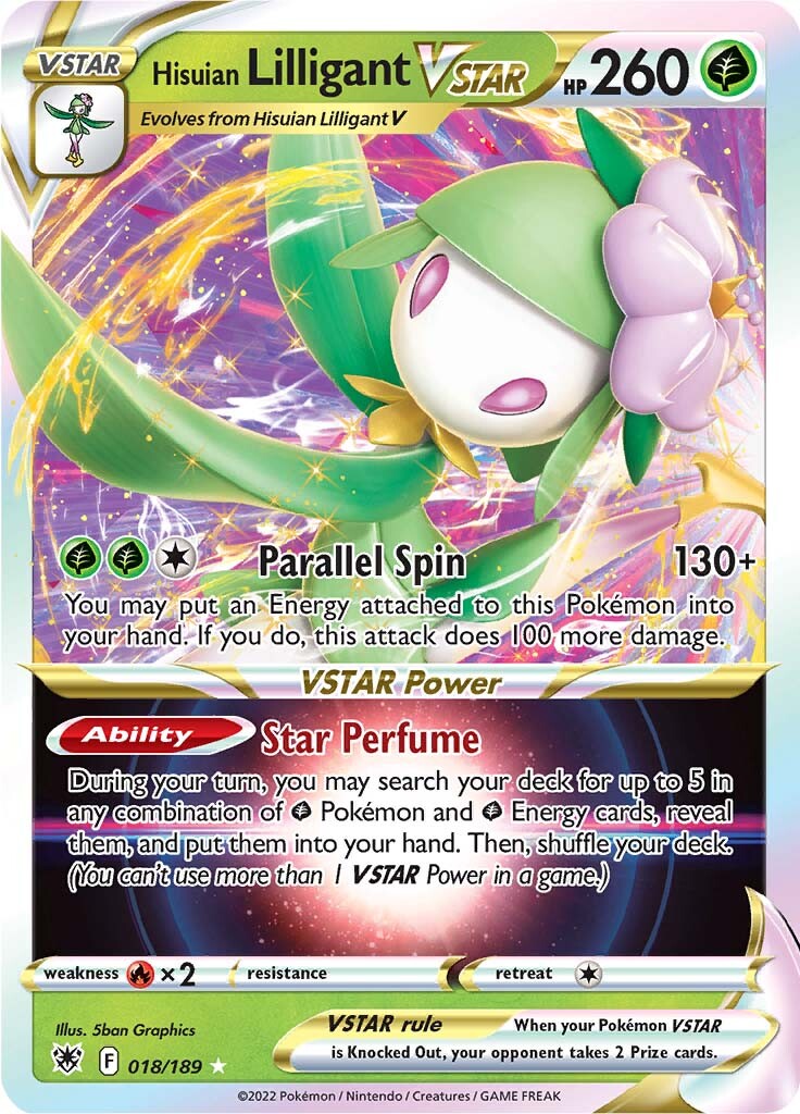 Hisuian Lilligant VSTAR (018/189) [Sword & Shield: Astral Radiance] | Exor Games Truro