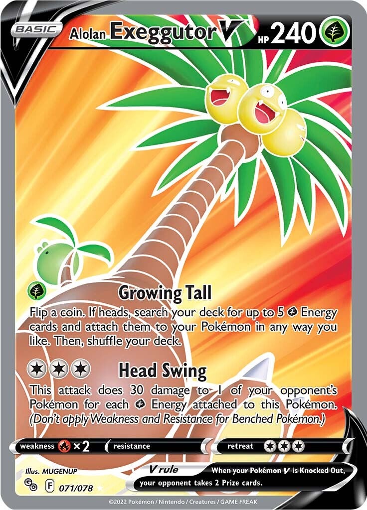 Alolan Exeggutor V (071/078) [Pokémon GO] | Exor Games Truro