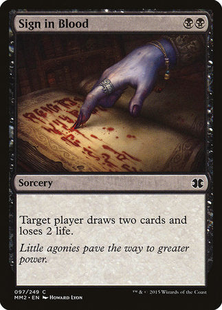 Sign in Blood [Modern Masters 2015] | Exor Games Truro