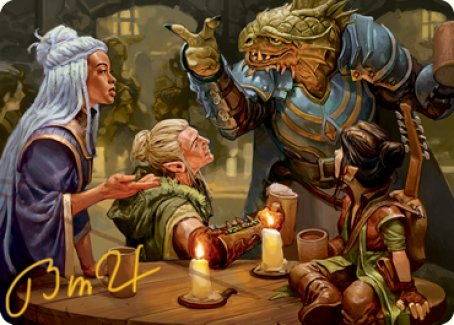 You Meet in a Tavern Art Card (Gold-Stamped Signature) [Dungeons & Dragons: Adventures in the Forgotten Realms Art Series] | Exor Games Truro