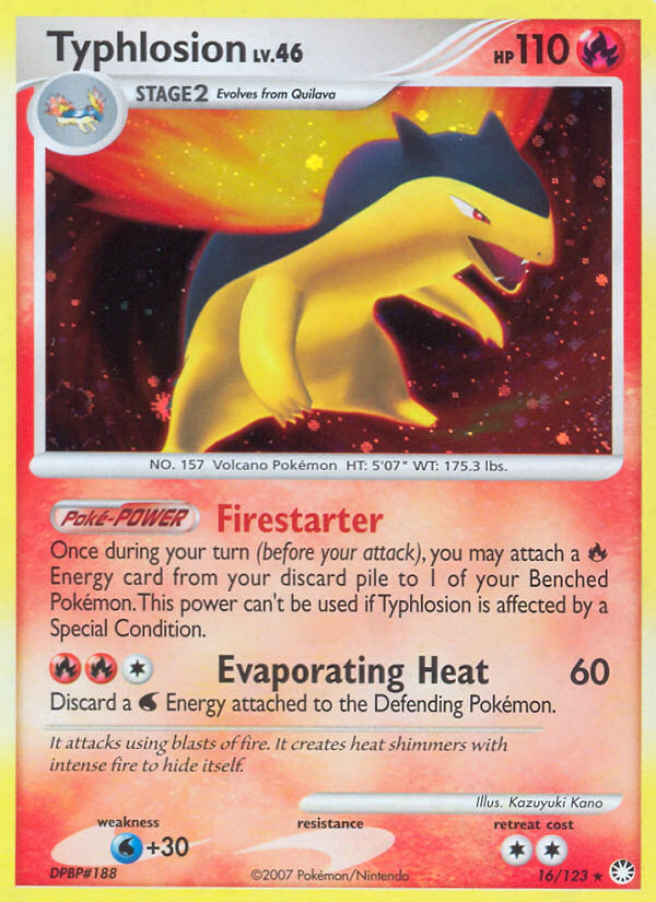 Typhlosion (16/123) [Diamond & Pearl: Mysterious Treasures] | Exor Games Truro