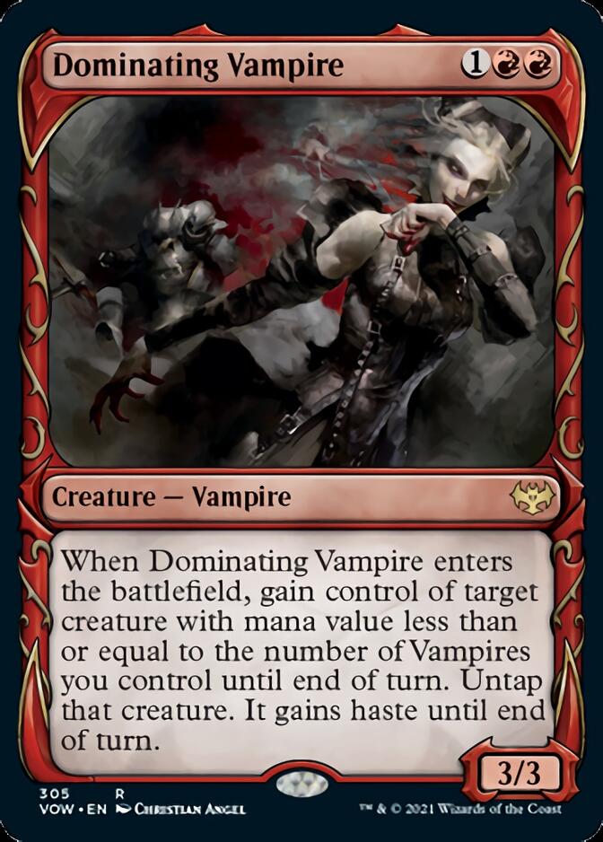 Dominating Vampire (Showcase Fang Frame) [Innistrad: Crimson Vow] | Exor Games Truro