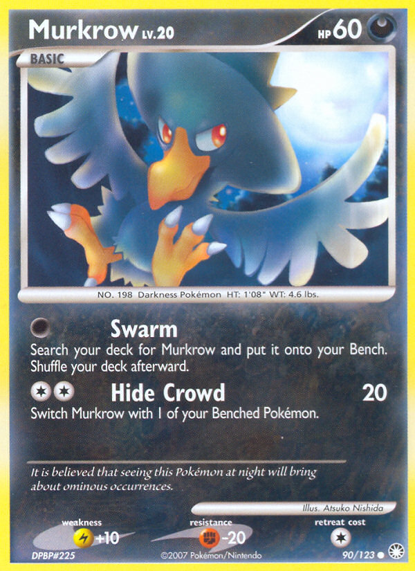 Murkrow (90/123) [Diamond & Pearl: Mysterious Treasures] | Exor Games Truro