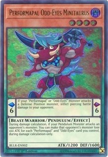 Performapal Odd-Eyes Minitaurus [BLLR-EN002] Ultra Rare | Exor Games Truro