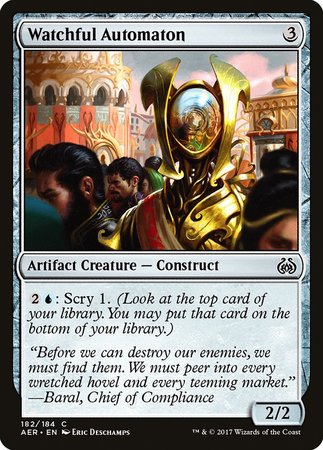 Watchful Automaton [Aether Revolt] | Exor Games Truro