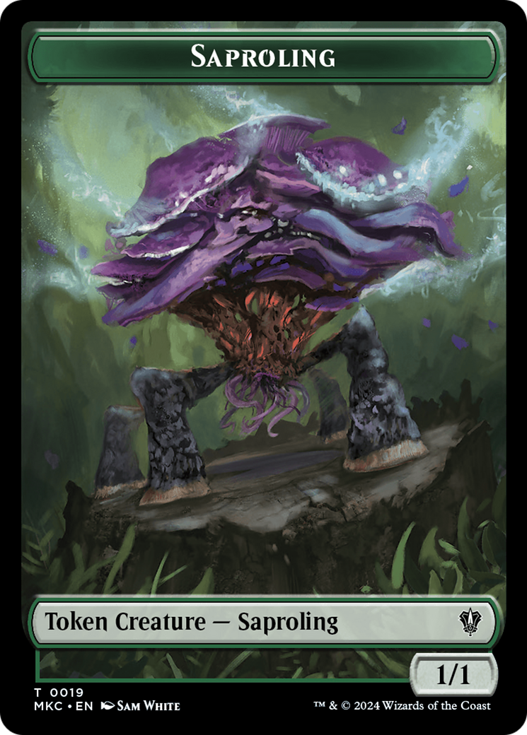 Saproling // Morph Double-Sided Token [Murders at Karlov Manor Commander Tokens] | Exor Games Truro