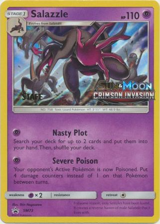 Salazzle (SM73) (Staff Prerelease Promo) [Sun & Moon: Black Star Promos] | Exor Games Truro