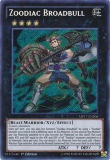 Zoodiac Broadbull [MP17-EN206] Secret Rare | Exor Games Truro