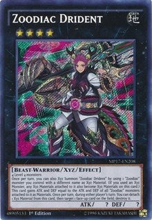 Zoodiac Drident [MP17-EN208] Secret Rare | Exor Games Truro