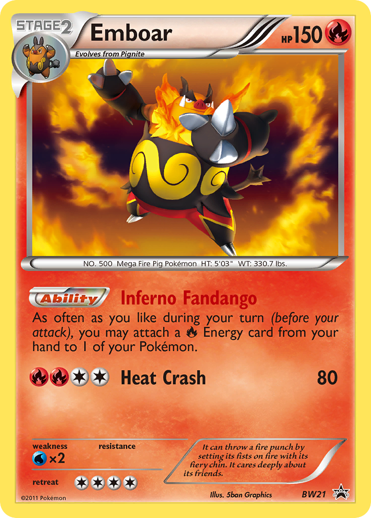 Emboar (BW21) [Black & White: Black Star Promos] | Exor Games Truro