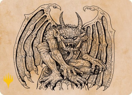 Cloister Gargoyle (Showcase) Art Card (Gold-Stamped Signature) [Dungeons & Dragons: Adventures in the Forgotten Realms Art Series] | Exor Games Truro