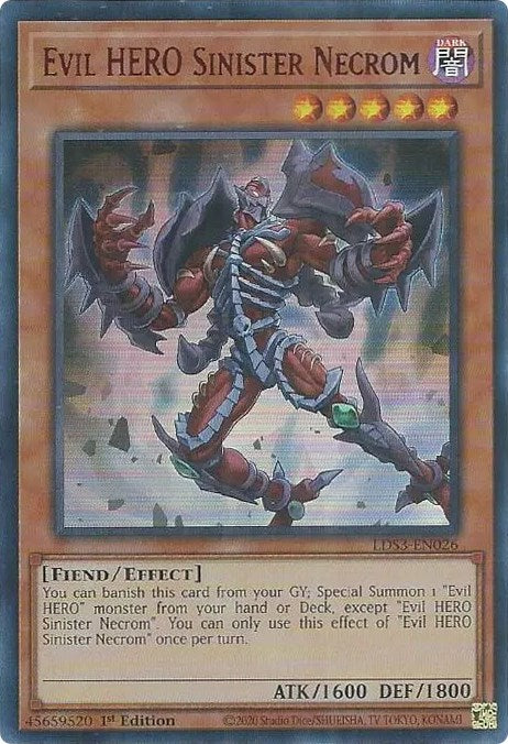 Evil HERO Sinister Necrom (Red) [LDS3-EN026] Ultra Rare | Exor Games Truro