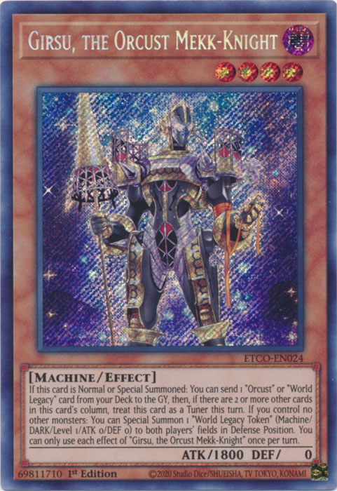 Girsu, the Orcust Mekk-Knight [ETCO-EN024] Secret Rare | Exor Games Truro