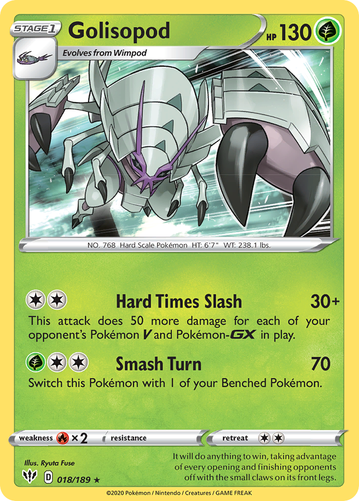 Golisopod (018/189) [Sword & Shield: Darkness Ablaze] | Exor Games Truro