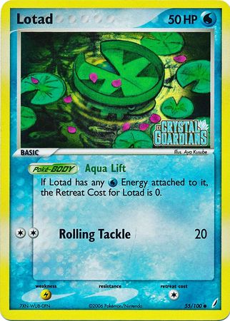 Lotad (55/100) (Stamped) [EX: Crystal Guardians] | Exor Games Truro