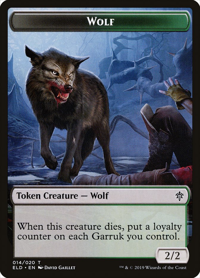 Wolf [Throne of Eldraine Tokens] | Exor Games Truro