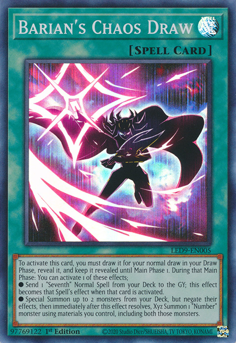 Barian's Chaos Draw [LED9-EN005] Super Rare | Exor Games Truro