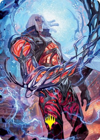 Tezzeret, Betrayer of Flesh Art Card (Gold-Stamped Signature) [Kamigawa: Neon Dynasty Art Series] | Exor Games Truro