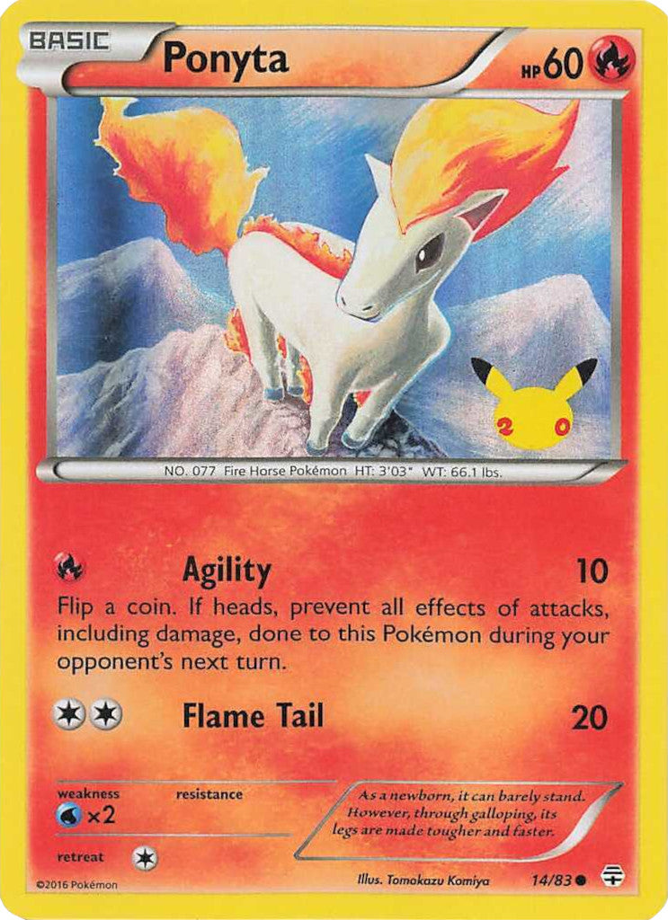 Ponyta (14/83) (20th Anniversary Stamp) [XY: Generations] | Exor Games Truro